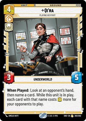 Qi'ra — Playing Her Part