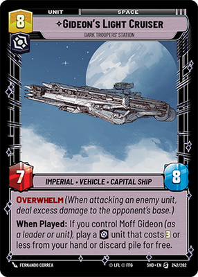 Gideon's Light Cruiser — Dark Troopers' Station
