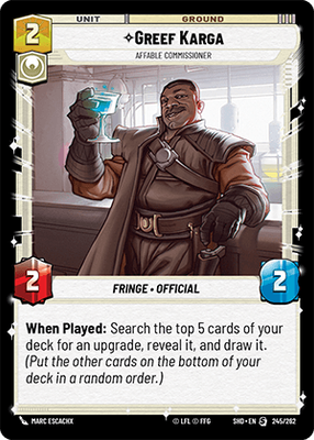 Greef Karga — Affable Commissioner