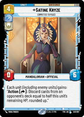 Satine Kryze — Committed to Peace