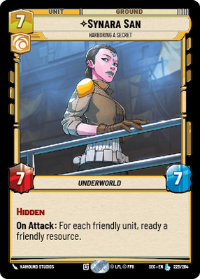 Synara San — Harboring a Secret