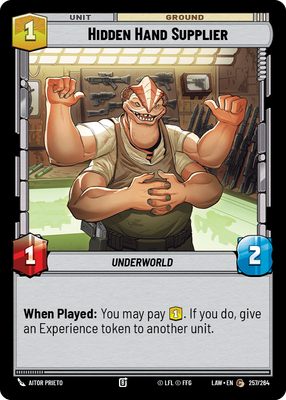 Hidden Hand Supplier