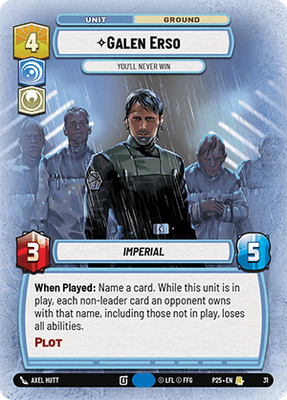 Galen Erso — You'll Never Win