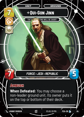 Qui-Gon Jinn — The Negotiations Will Be Short