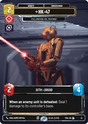 HK-47 — Exclamation: Die, Meatbag!