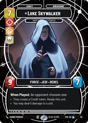 Luke Skywalker — Profit or Be Destroyed