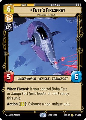 Fett's Firespray — Pursuing the Bounty