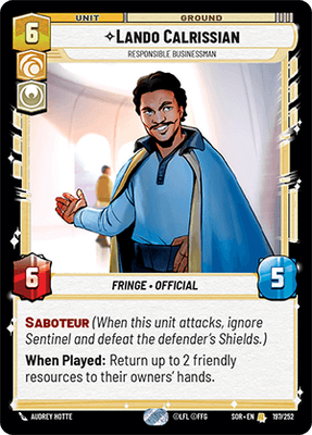 Lando Calrissian — Responsible Businessman