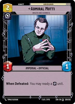 Admiral Motti — Brazen and Scornful