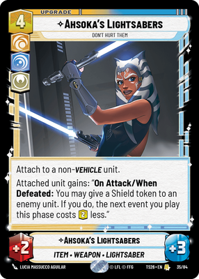 Ahsoka's Lightsabers — Don't Hurt Them