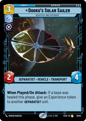 Dooku's Solar Sailer — Beautiful and Expensive
